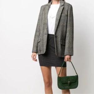 Isabel Marant Etoile Charly Herringbone Wool Blazer Size 40